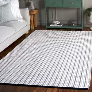 Safavieh Vermont Hand Woven Runner Rug - Timeless Elegance For Hallways, Crafted In India With Premium Materials Navy ,Ivory 60% Cotton 40% Wool Vrm909n-5