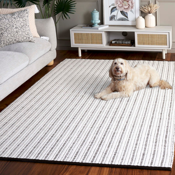 Safavieh Vermont Hand-woven Area Rug - Elegant Artisanal Design For Living Room, Bedroom, Or Dining Area Brown ,Ivory 60% Cotton 40% Wool Vrm909t-3