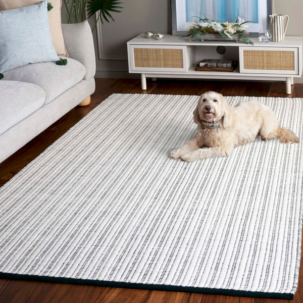 Safavieh Vermont Hand-woven Area Rug - Elegant Artisanal Design For Living Room, Bedroom, Or Dining Area Green ,Ivory 60% Cotton 40% Wool Vrm909y-6