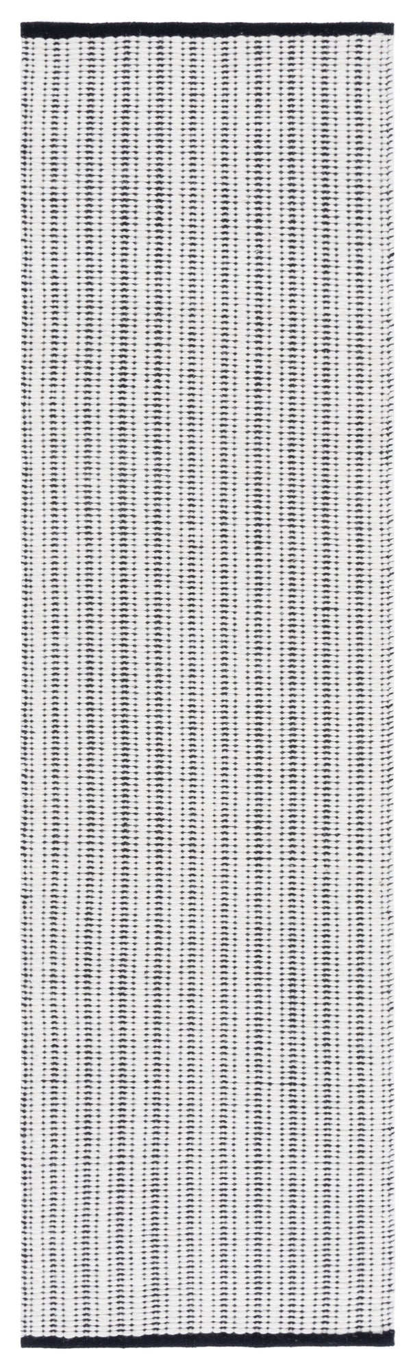 Safavieh Vermont Hand Woven Runner Rug - Timeless Elegance For Hallways, Crafted In India With Premium Materials Black ,Ivory 60% Cotton 40% Wool Vrm909z-28