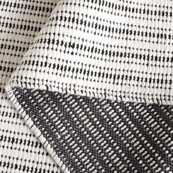 Safavieh Vermont Hand Woven Runner Rug - Timeless Elegance For Hallways, Crafted In India With Premium Materials Black ,Ivory 60% Cotton 40% Wool Vrm909z-5