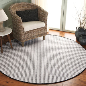Safavieh Vermont Hand-woven Area Rug - Elegant Artisanal Design For Living Room, Bedroom, Or Dining Area Black ,Ivory 60% Cotton 40% Wool Vrm909z-4