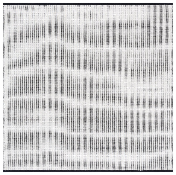 Safavieh Vermont Hand Woven Runner Rug - Timeless Elegance For Hallways, Crafted In India With Premium Materials Black ,Ivory 60% Cotton 40% Wool Vrm909z-6sq