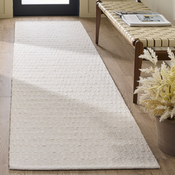 Safavieh Vermont Ivory Runner Hand‑Woven Wool-Cotton Blend — Scandinavian Minimalist Hallway Rug, Durable Warmth 2'-3" x 9'-0" VRM910A-29