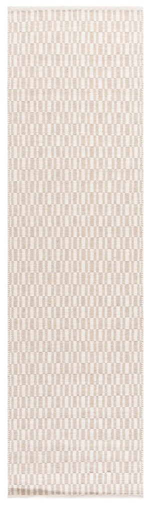 Safavieh Vermont Wool-Cotton Runner In Beige Ivory — Hand-Woven Scandinavian Minimalist Rug For Hallways And Entryways 2'-3" x 9'-0" VRM910B-29