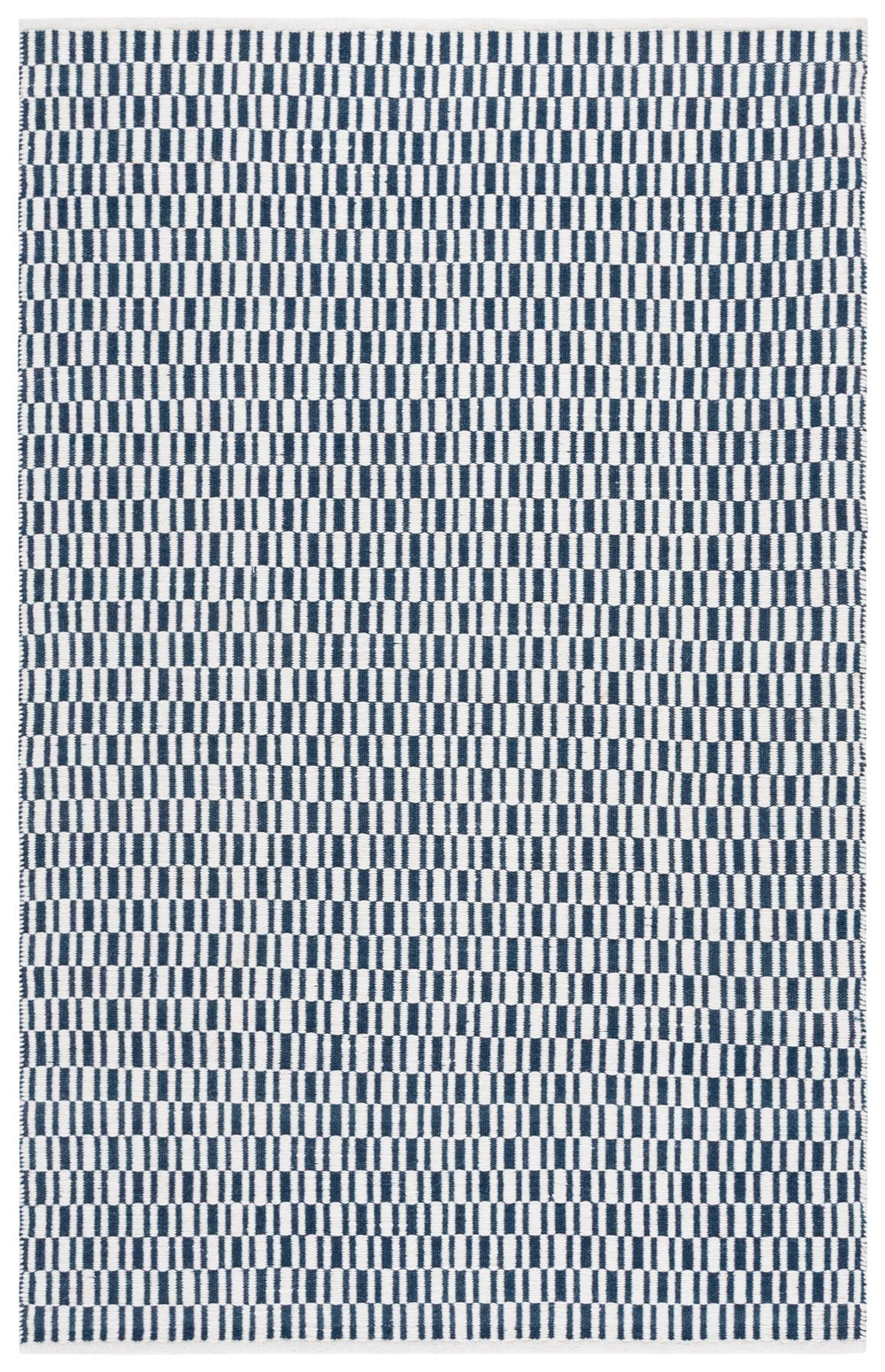 Safavieh Vermont Handwoven Wool-Cotton Navy And Ivory Area Rug — Scandinavian-Inspired Low-Profile Elegance 8'-0" x 10'-0" VRM910N-8