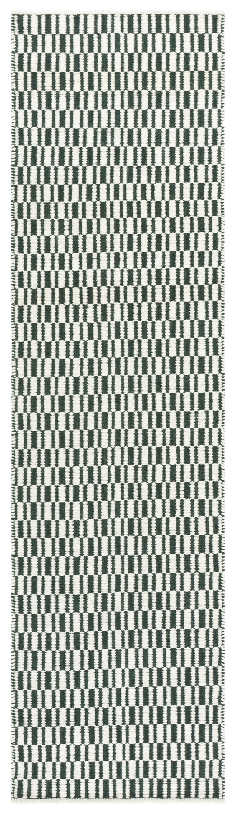 Safavieh Vermont Hand-Woven Dark Green And Ivory Area Rug, 85% Wool 15% Cotton, Low-Pile Modern Classic Elegance 5'-0" x 8'-0" VRM910Y-5