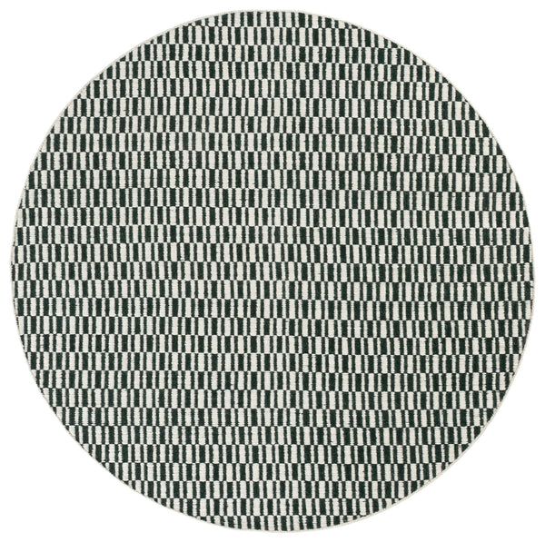 Safavieh Vermont Hand-Woven Dark Green And Ivory Area Rug, 85% Wool 15% Cotton, Low-Profile Scandinavian Chic 4'-0" x 6'-0" VRM910Y-4