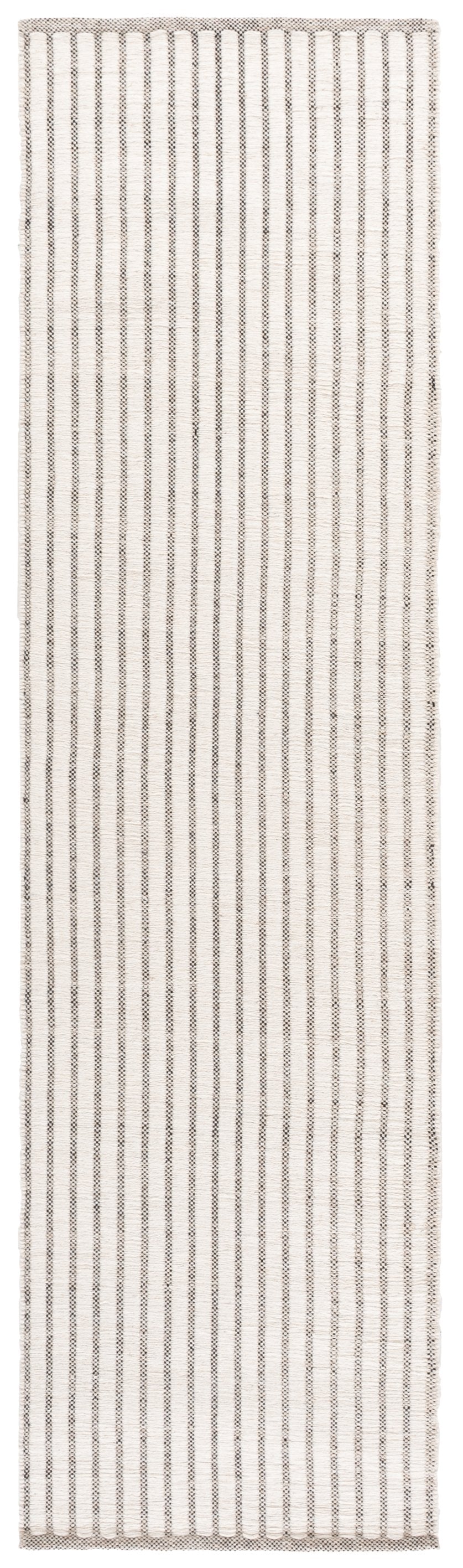 Safavieh Vermont Hand-Woven Beige Ivory Wool-Cotton Rug, Scandinavian Striped Design, Low-Pile Durability 8'-0" x 10'-0" VRM911B-8