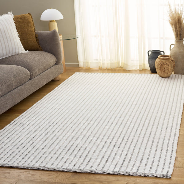 Safavieh Vermont Hand-Woven Beige Ivory Runner Rug — Wool-Cotton Low Pile, Scandinavian Stripes, Durable Elegance 2'-3" x 9'-0" VRM911B-29