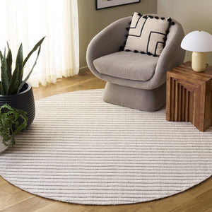 Safavieh Vermont Hand-Woven Beige Ivory Runner Rug — Wool-Cotton Low Pile, Scandinavian Stripes, Durable Elegance 2'-3" x 9'-0" VRM911B-29