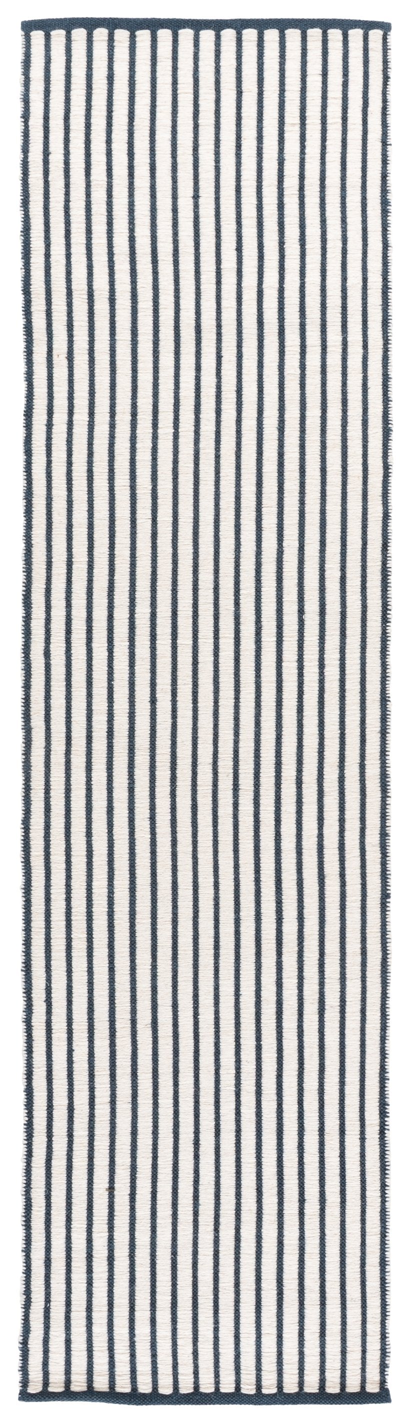Safavieh Vermont Handcrafted Wool-Cotton Runner In Navy Blue Striped Design — Scandinavian Elegance, Durable Comfort 2'-3" x 9'-0" VRM911N-29