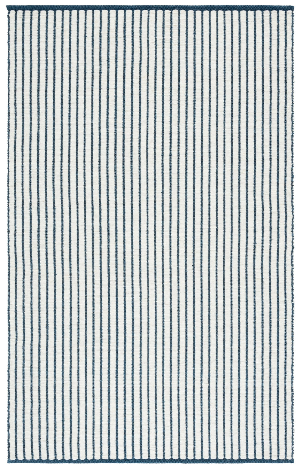 Safavieh Vermont Hand‑Woven Navy & Blue Rug, Wool‑Cotton Blend, Low Pile 3/8" For Living Room Style 4'-0" x 6'-0" VRM911N-4