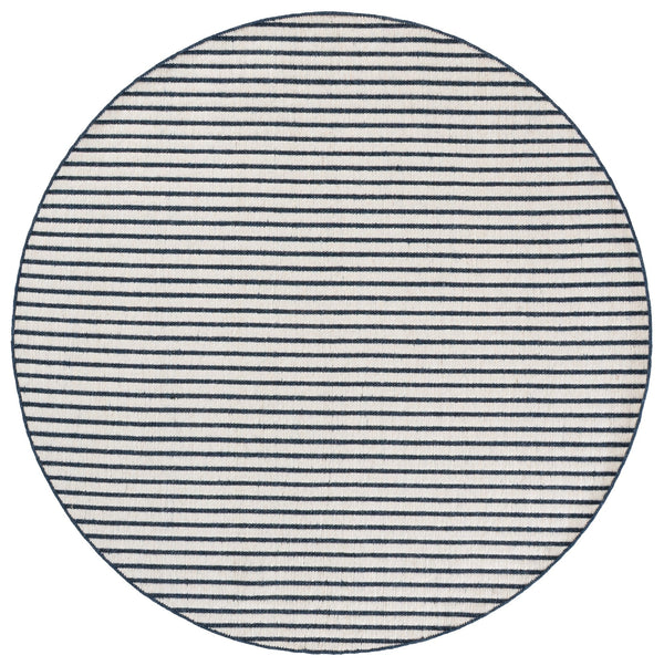 Safavieh Vermont Handcrafted Wool-Cotton Runner In Navy Blue Striped Design — Scandinavian Elegance, Durable Comfort 2'-3" x 9'-0" VRM911N-29