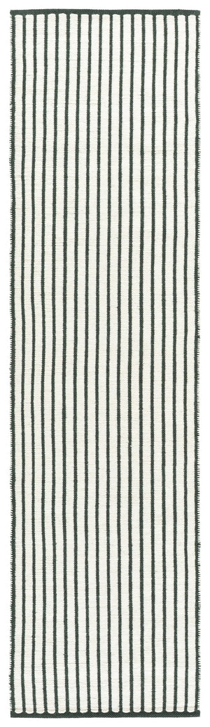 Safavieh Vermont Hand-Woven Dark Green And Ivory Scandinavian Square Rug, Wool-Cotton Blend, Low-Profile Texture 6'-0" x 6'-0" VRM911Y-6SQ