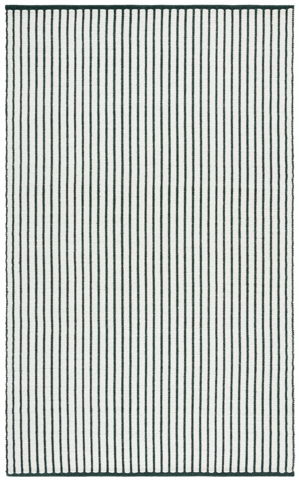 Safavieh Vermont Hand-Woven Dark Green And Ivory Scandinavian Square Rug, Wool-Cotton Blend, Low-Profile Texture 6'-0" x 6'-0" VRM911Y-6SQ
