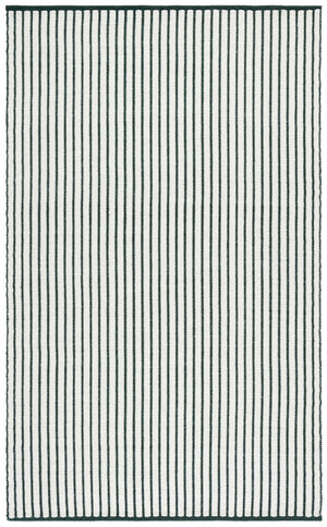 Safavieh Vermont Hand-Woven Dark Green And Ivory Scandinavian Square Rug, Wool-Cotton Blend, Low-Profile Texture 6'-0" x 6'-0" VRM911Y-6SQ