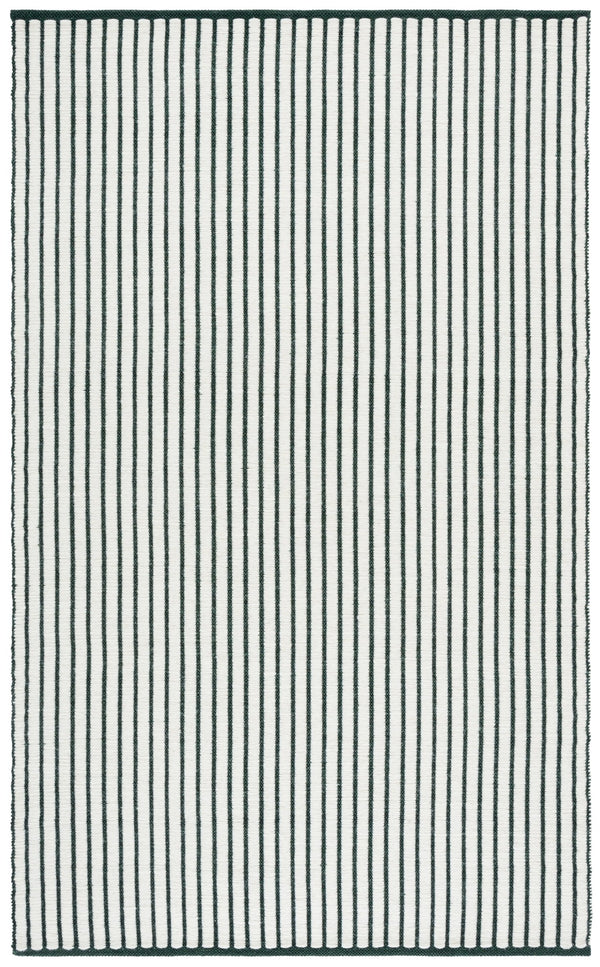 Safavieh Vermont Hand-Woven Dark Green And Ivory Scandinavian Square Rug, Wool-Cotton Blend, Low-Profile Texture 6'-0" x 6'-0" VRM911Y-6SQ