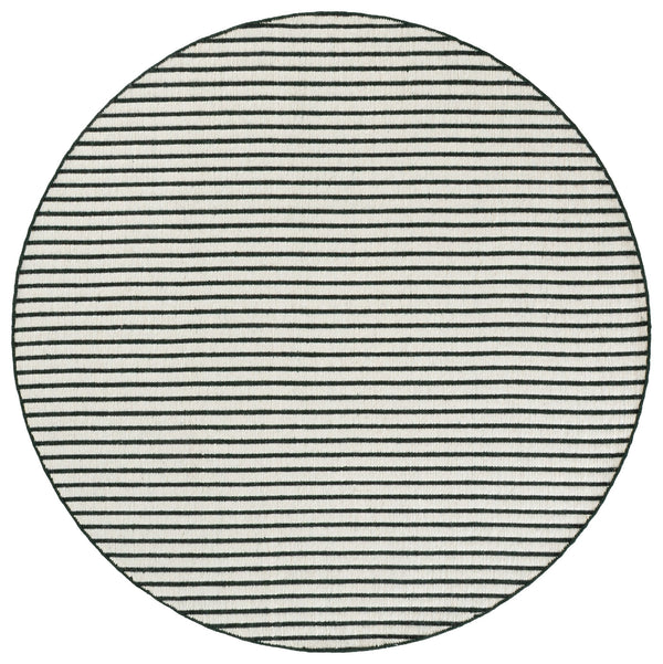 Safavieh Vermont Hand-Woven Dark Green And Ivory Scandinavian Square Rug, Wool-Cotton Blend, Low-Profile Texture 6'-0" x 6'-0" VRM911Y-6SQ