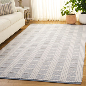 Safavieh Vermont Handcrafted Rectangular Area Rug - Modern Design, Cozy Comfort, Durable & Chic Home Accent Light Blue ,Ivory 60% Wool,40% Cotton Vrm951l-9