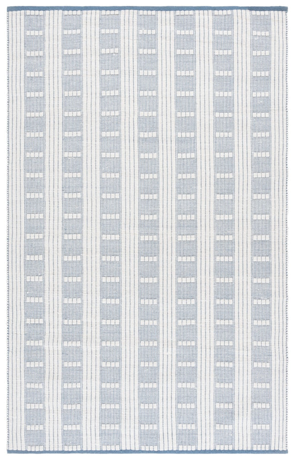 Safavieh Vermont Handcrafted Rectangular Area Rug - Modern Design, Cozy Comfort, Durable & Chic Home Accent Blue ,Ivory 60% Wool,40% Cotton Vrm951m-6