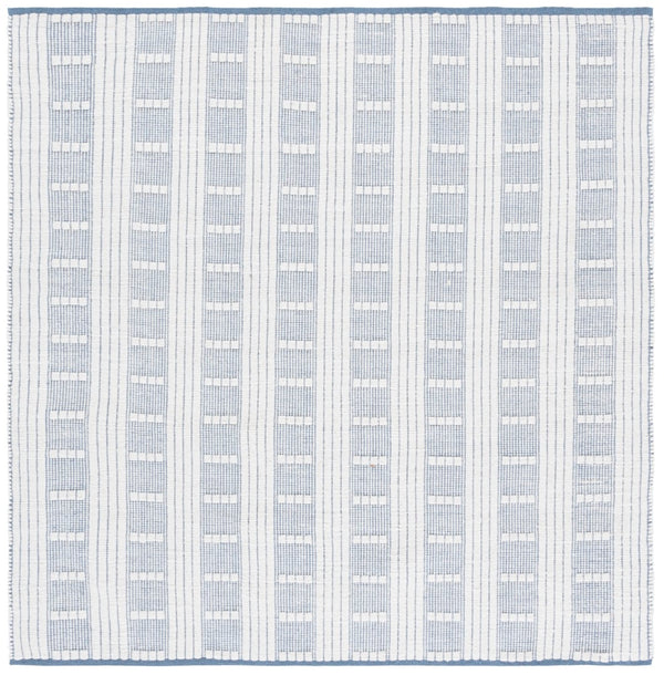 Safavieh Vermont Handcrafted Rectangular Area Rug - Modern Design, Cozy Comfort, Durable & Chic Home Accent Blue ,Ivory 60% Wool,40% Cotton Vrm951m-6