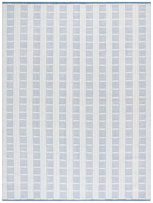 Safavieh Vermont Handcrafted Rectangular Area Rug - Modern Design, Cozy Comfort, Durable & Chic Home Accent Blue ,Ivory 60% Wool,40% Cotton Vrm951m-6