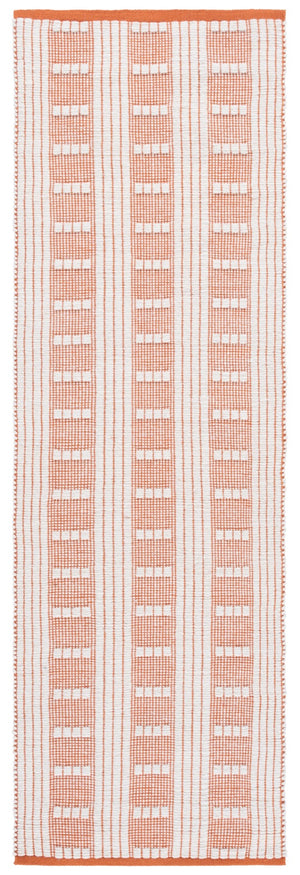 Safavieh Vermont Handcrafted Rectangular Area Rug - Modern Design, Cozy Comfort, Durable & Chic Home Accent Orange ,Ivory 60% Wool,40% Cotton Vrm951p-6