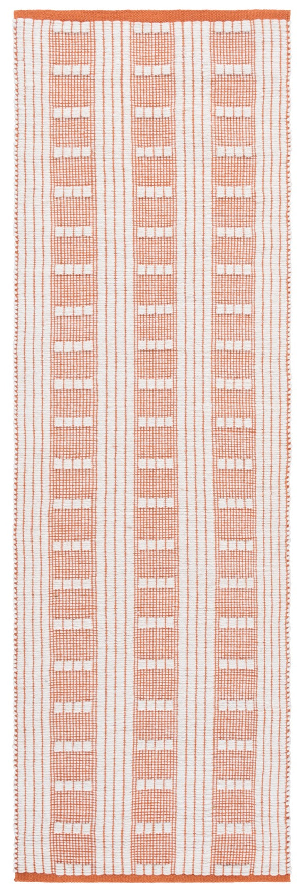 Safavieh Vermont Handcrafted Rectangular Area Rug - Modern Design, Cozy Comfort, Durable & Chic Home Accent Orange ,Ivory 60% Wool,40% Cotton Vrm951p-6