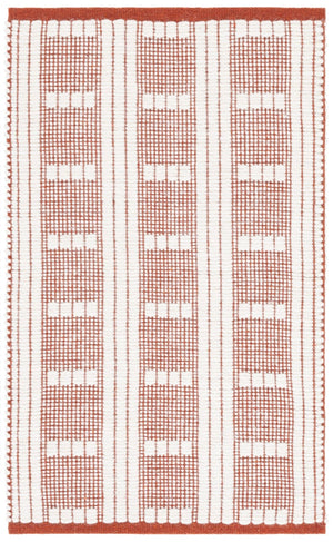 Safavieh Vermont Handcrafted Rectangular Area Rug - Modern Design, Cozy Comfort, Durable & Chic Home Accent Rust ,Ivory 60% Wool,40% Cotton Vrm951q-3
