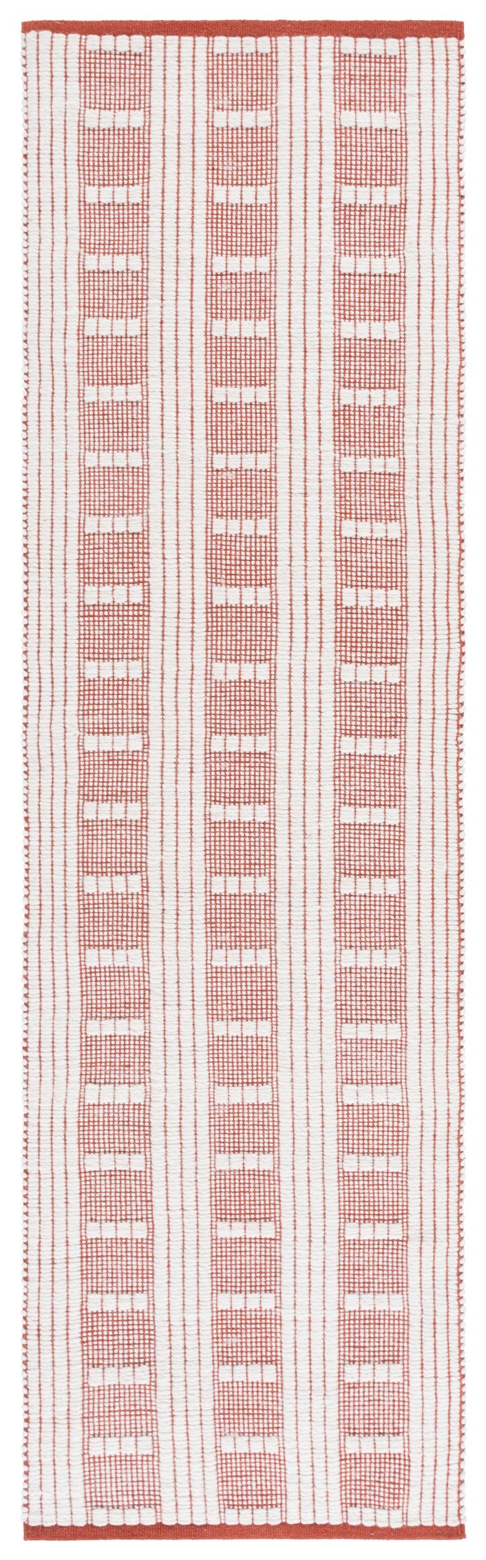 Safavieh Vermont Chic Area Rug Crafted In India – Modern Flatweave Design For Timeless Elegance And Comfort Rust ,Ivory 60% Wool,40% Cotton Vrm951q-28