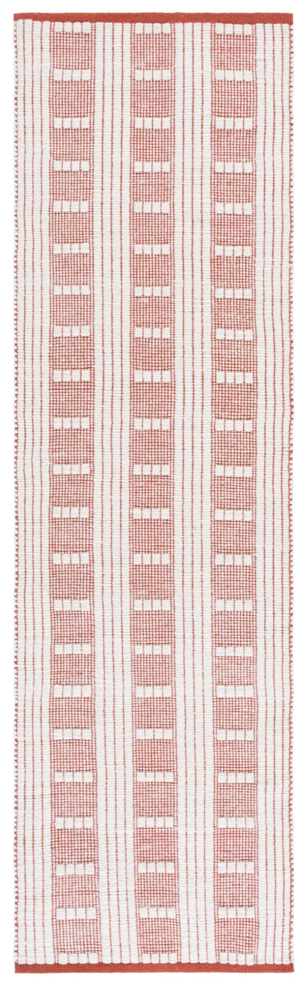 Safavieh Vermont Handcrafted Rectangular Area Rug - Modern Design, Cozy Comfort, Durable & Chic Home Accent Rust ,Ivory 60% Wool,40% Cotton Vrm951q-3