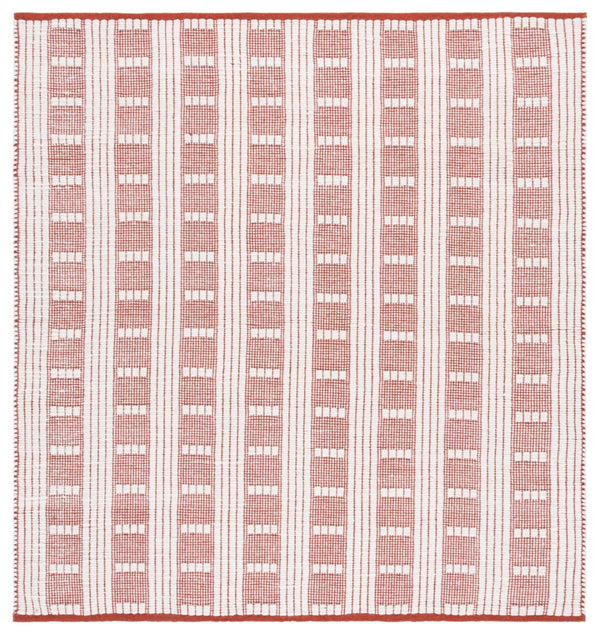 Safavieh Vermont Handcrafted Rectangular Area Rug - Modern Design, Cozy Comfort, Durable & Chic Home Accent Rust ,Ivory 60% Wool,40% Cotton Vrm951q-3