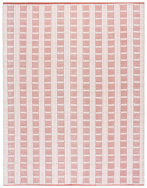 Safavieh Vermont Chic Area Rug Crafted In India – Modern Flatweave Design For Timeless Elegance And Comfort Rust ,Ivory 60% Wool,40% Cotton Vrm951q-8