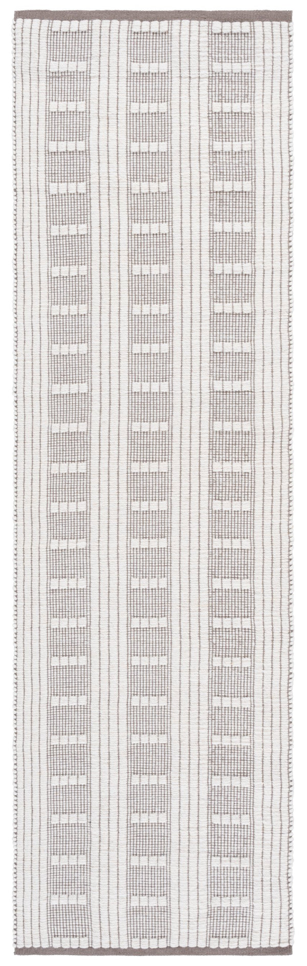 Safavieh Vermont Chic Area Rug Crafted In India – Modern Flatweave Design For Timeless Elegance And Comfort Brown ,Ivory 60% Wool,40% Cotton Vrm951t-28