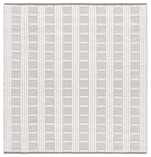 Safavieh Vermont Chic Area Rug Crafted In India – Modern Flatweave Design For Timeless Elegance And Comfort Brown ,Ivory 60% Wool,40% Cotton Vrm951t-6sq