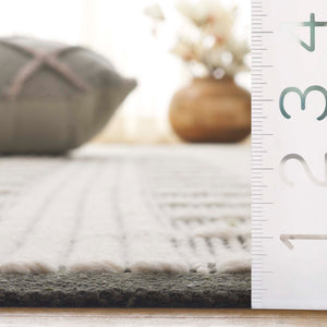 Safavieh Vermont Chic Area Rug Crafted In India – Modern Flatweave Design For Timeless Elegance And Comfort Olive ,Ivory 60% Wool,40% Cotton Vrm951x-5
