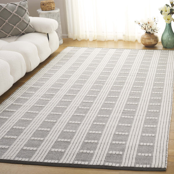 Safavieh Vermont Chic Area Rug Crafted In India – Modern Flatweave Design For Timeless Elegance And Comfort Olive ,Ivory 60% Wool,40% Cotton Vrm951x-5