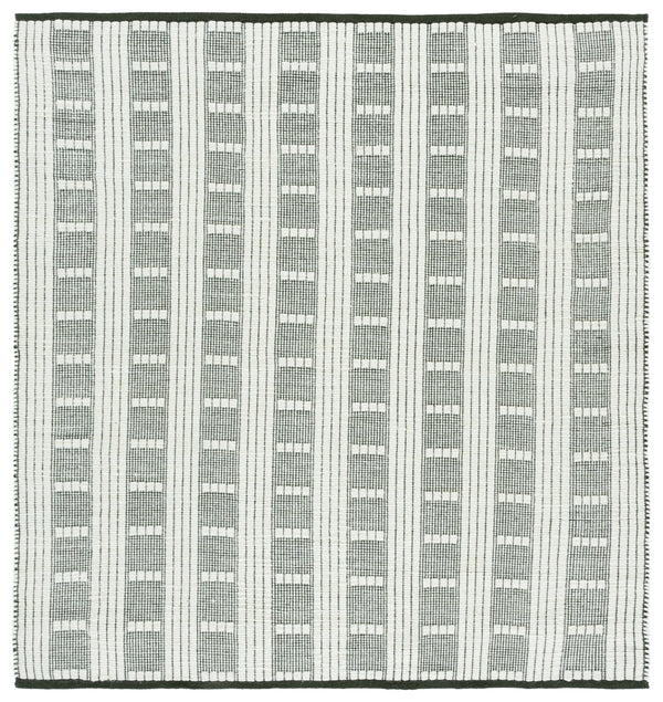 Safavieh Vermont Elegant Green And Ivory Flatweave Rug, Wool-Cotton Blend, Low-Profile 3/8" Pile, Handcrafted 5'-0" x 8'-0" VRM951Y-5