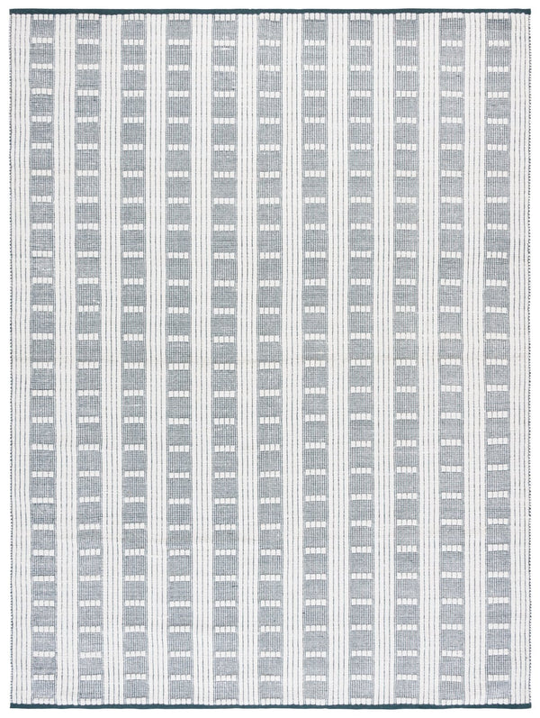 Safavieh Vermont Elegant Green And Ivory Flatweave Rug, Wool-Cotton Blend, Low-Profile 3/8" Pile, Handcrafted 5'-0" x 8'-0" VRM951Y-5