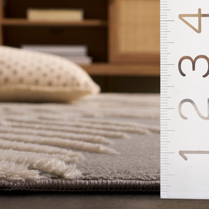 Safavieh Versaillies Refined Round Area Rug In Grey Beige, Low-Profile Polyester Pile, Durable, Washable Elegance 6'-0" x 6'-0" VRS601F-6R