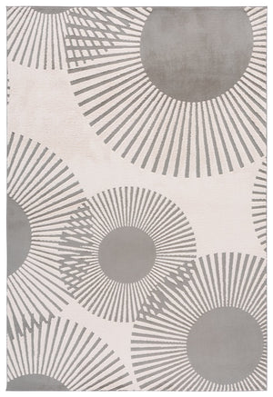 Safavieh Versaillies Neutral Grey Beige Area Rug — Low‑Pile Polyester, Slip‑Resistant Backing, Machine Care-Friendly 6'-0" x 9'-0" VRS602F-6