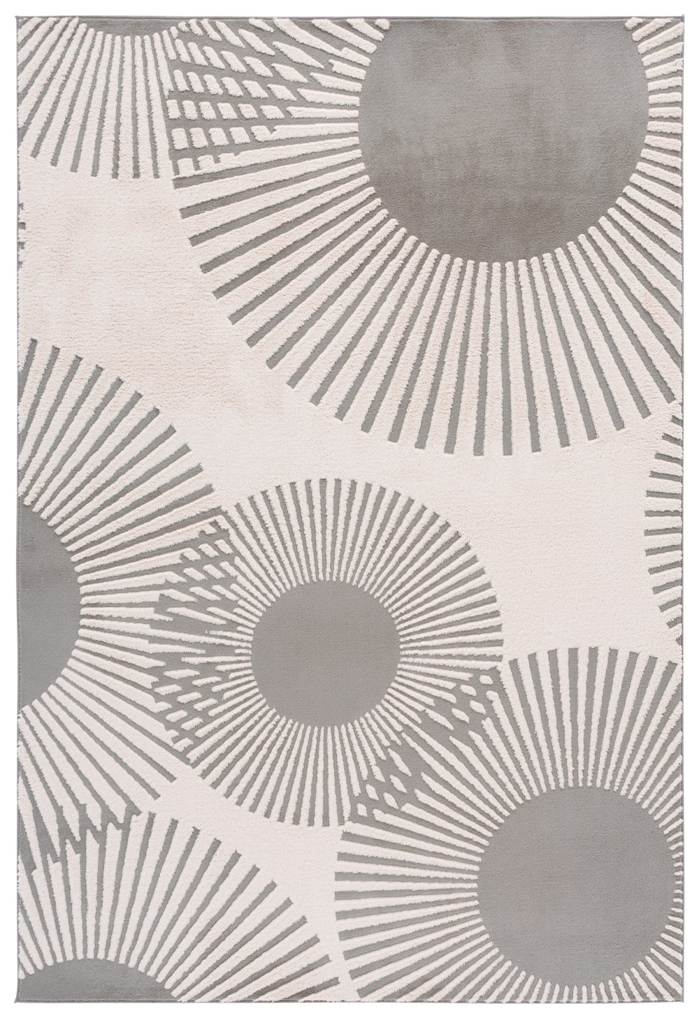 Safavieh Versaillies Soft-Tone Round Area Rug In Grey Beige — Low-Profile Polyester, Slip-Resistant Durable Design 6'-0" x 6'-0" VRS602F-6R
