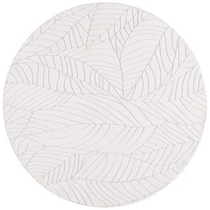 Safavieh Versaillies Ivory Geometric Runner Rug Polyester Low Pile for Hallway or Kitchen 6'-0" x 6'-0" - Round VRS654A-6R