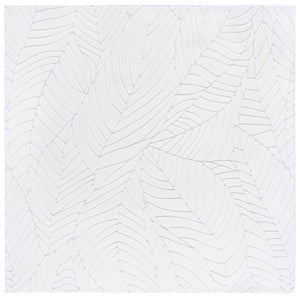 Safavieh Versaillies Ivory Geometric Runner Rug Polyester Low Pile for Hallway or Kitchen 6'-0" x 6'-0" - Square VRS654A-6SQ
