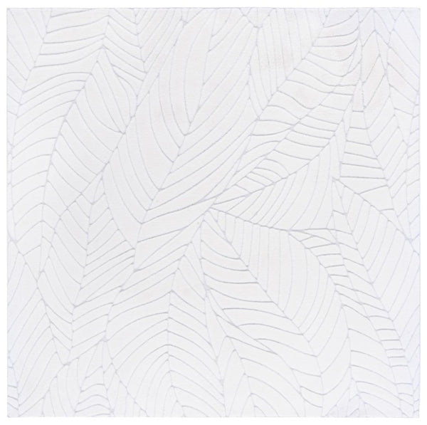 Safavieh Versaillies Ivory Geometric Runner Rug Polyester Low Pile for Hallway or Kitchen 6'-0" x 6'-0" - Square VRS654A-6SQ
