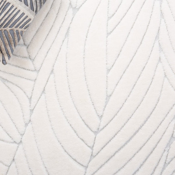 Safavieh Versaillies Ivory Geometric Runner Rug Polyester Low Pile for Hallway or Kitchen 6'-0" x 6'-0" - Square VRS654A-6SQ