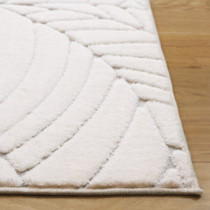 Safavieh Versaillies Ivory Geometric Runner Rug Polyester Low Pile for Hallway or Kitchen 8'-0" x 10'-0" VRS654A-8