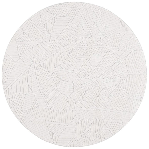 Safavieh Versaillies Floral Ivory Polyester Runner Rug for Hallways and Entryways Soft Pile 6'-0" x 6'-0" (Round) VRS655A-6R