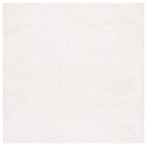 Safavieh Versaillies Floral Ivory Polyester Runner Rug for Hallways and Entryways Soft Pile 6'-0" x 6'-0" (Square) VRS655A-6SQ